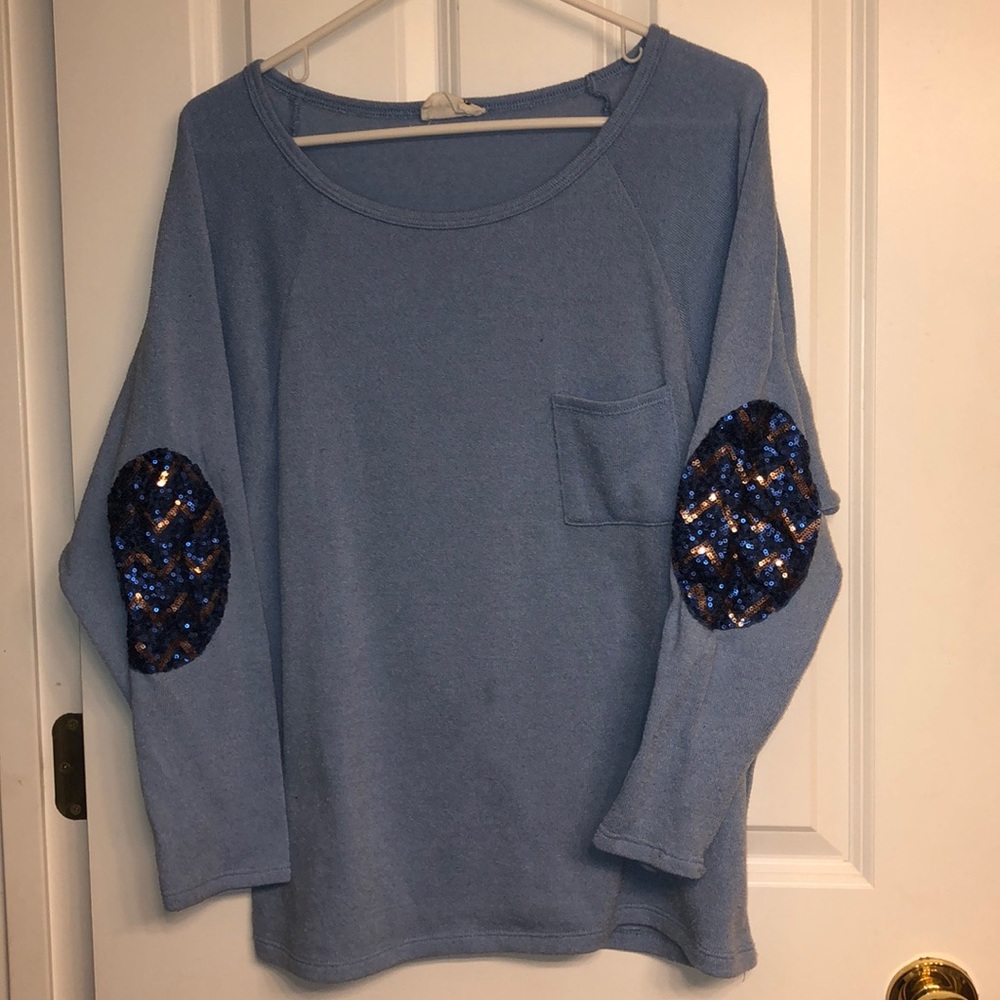 VERY CUTE LEGGING TEE WITH SPARKLE ELBOWS